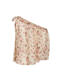 MARANT ETOILE Marant Etoile Women Beige Printed Muslin Loeva One-Shoulder Top