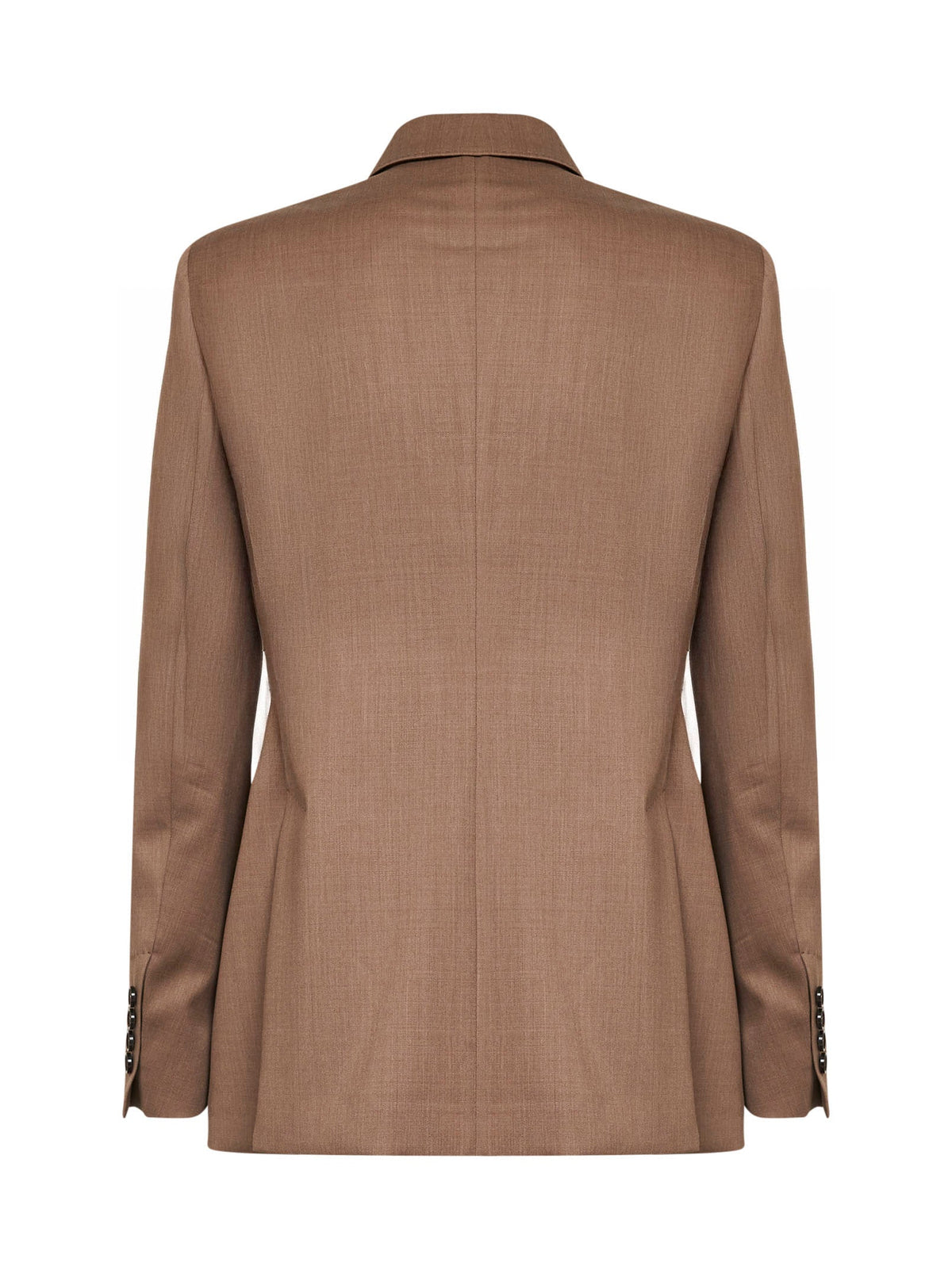 Max Mara Women Hazelnut Twill Mxmcupola Double-Breasted Blazer