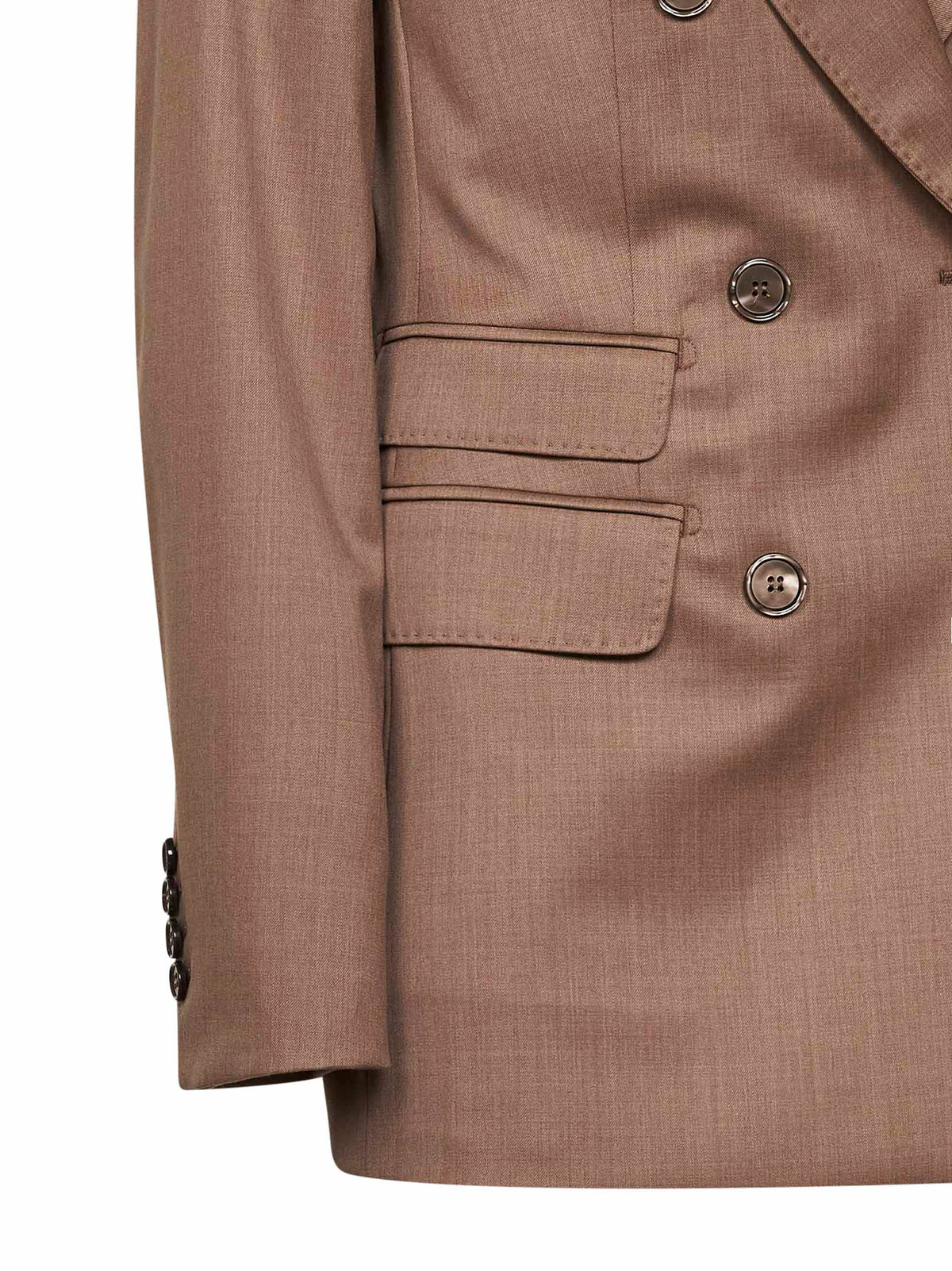 Max Mara Women Hazelnut Twill Mxmcupola Double-Breasted Blazer