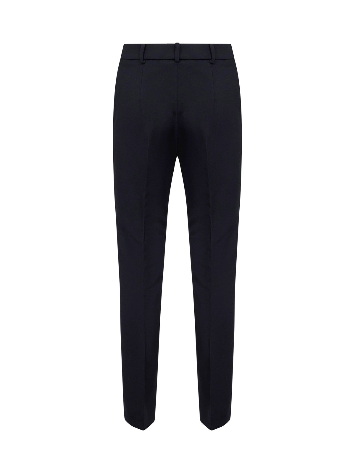 MAX MARA Max Mara Women Navy Blue Stretch Wool Mxmgiglio Slim Trousers