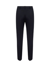 MAX MARA Max Mara Women Navy Blue Stretch Wool Mxmgiglio Slim Trousers