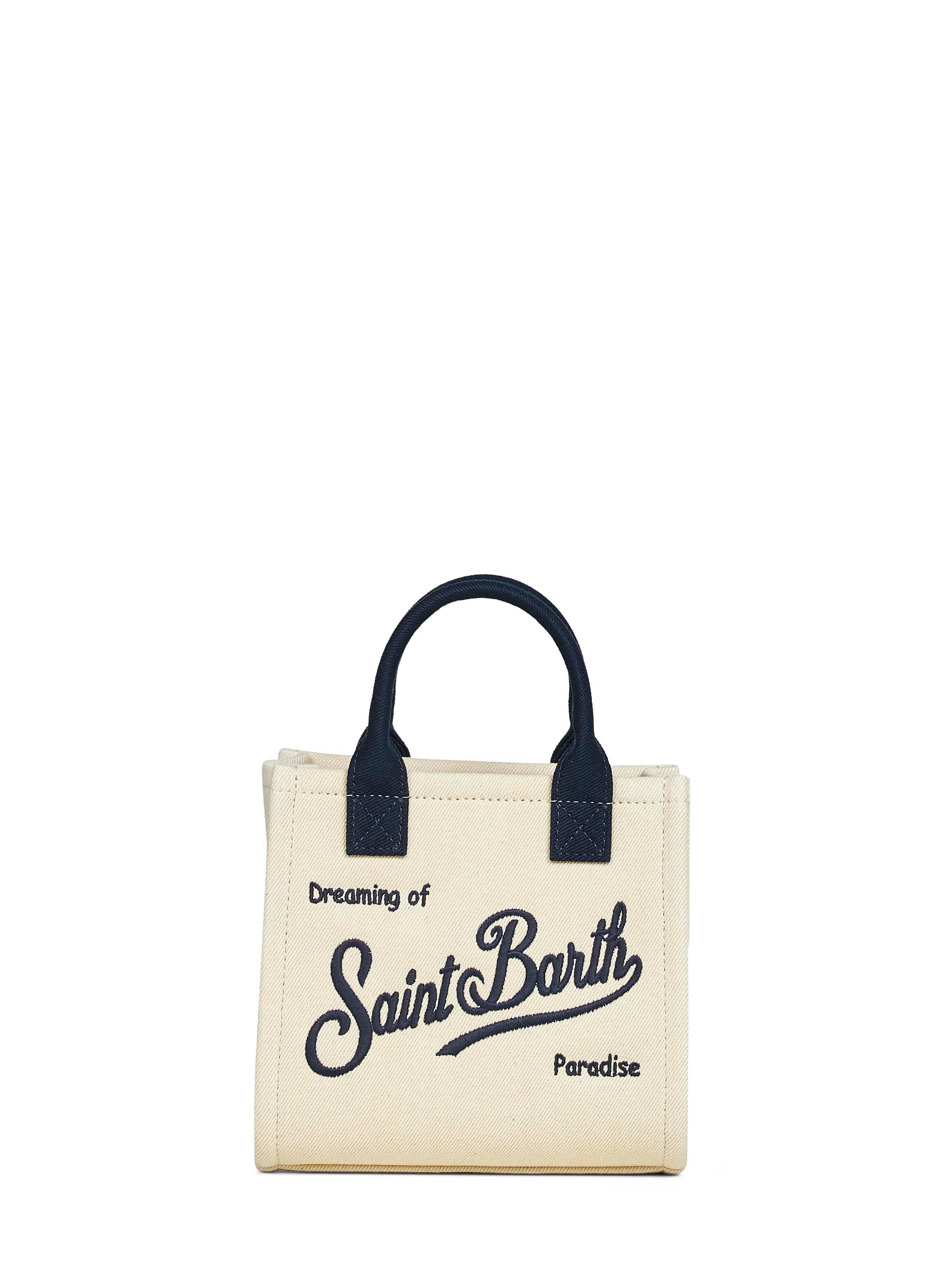 MC2 SAINT BARTH Mc2 Saint Barth Women Ivory Vanity Bag Mini Handbag With Shoulder Strap
