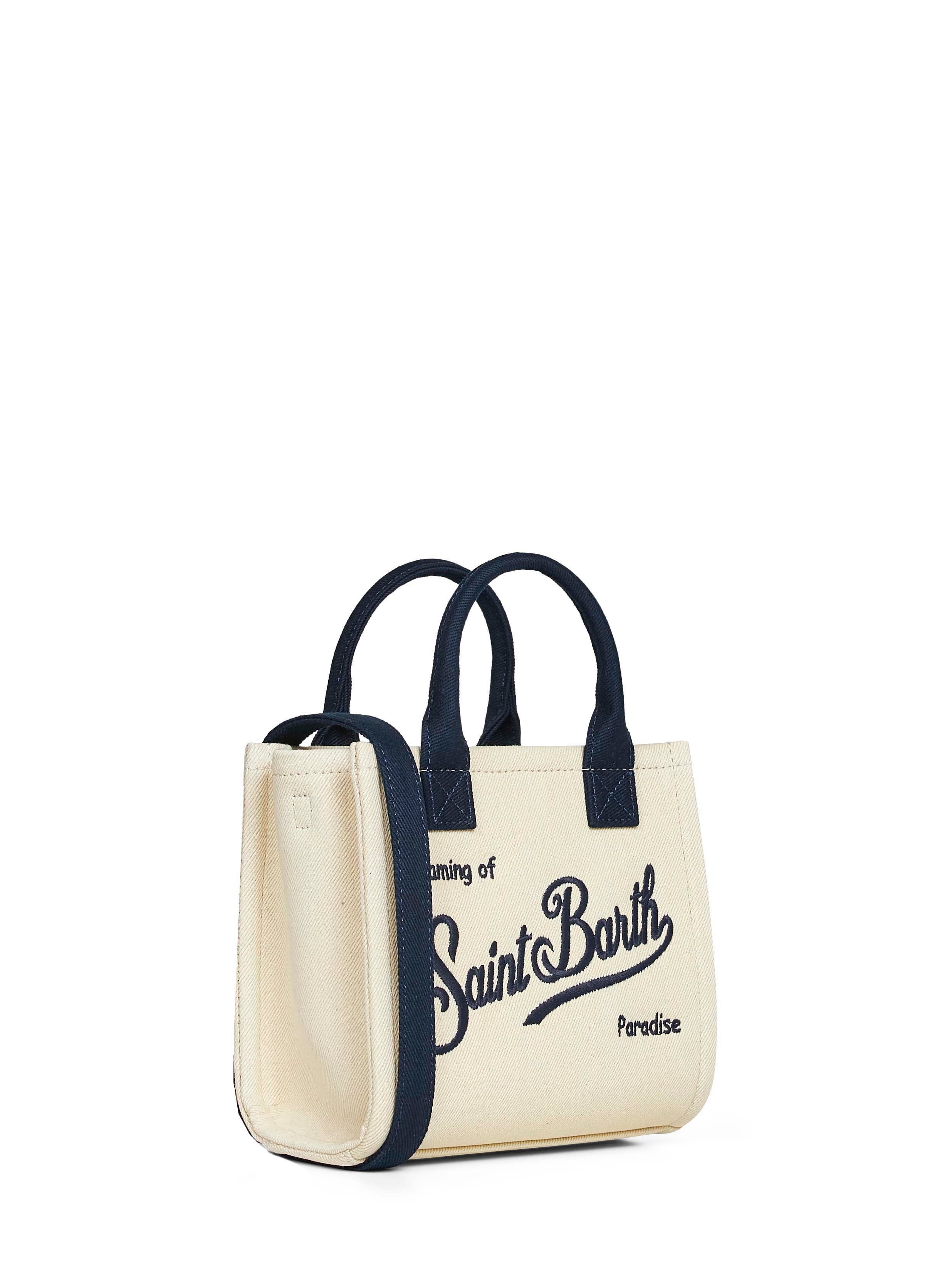 MC2 SAINT BARTH Mc2 Saint Barth Women Ivory Vanity Bag Mini Handbag With Shoulder Strap
