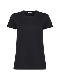 MONCLER Moncler Women Black Cotton Jersey Logo Patch T-Shirt