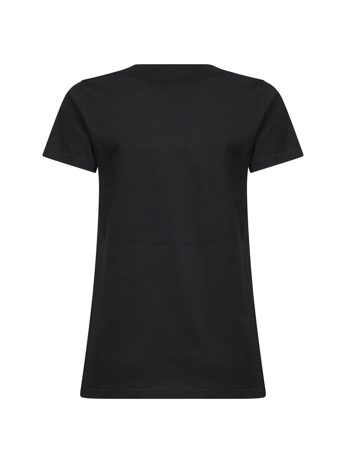 MONCLER Moncler Women Black Cotton Jersey Logo Patch T-Shirt