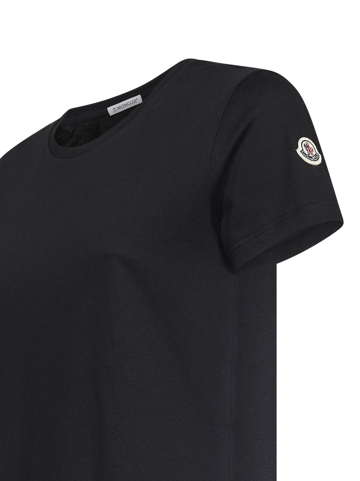 MONCLER Moncler Women Black Cotton Jersey Logo Patch T-Shirt