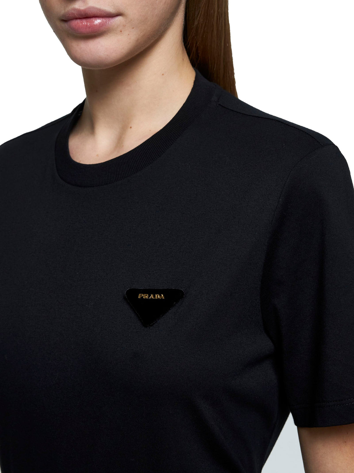 PRADA ABBIGLIAMENTO Prada Abbigliamento Women Logo Cotton T-Shirt