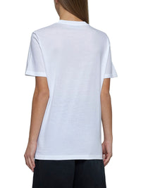 Prada Abbigliamento Women Rhinestones Plaque Cotton T-Shirt