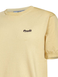 Prada Abbigliamento Women Cream Cotton And Silk Sweater