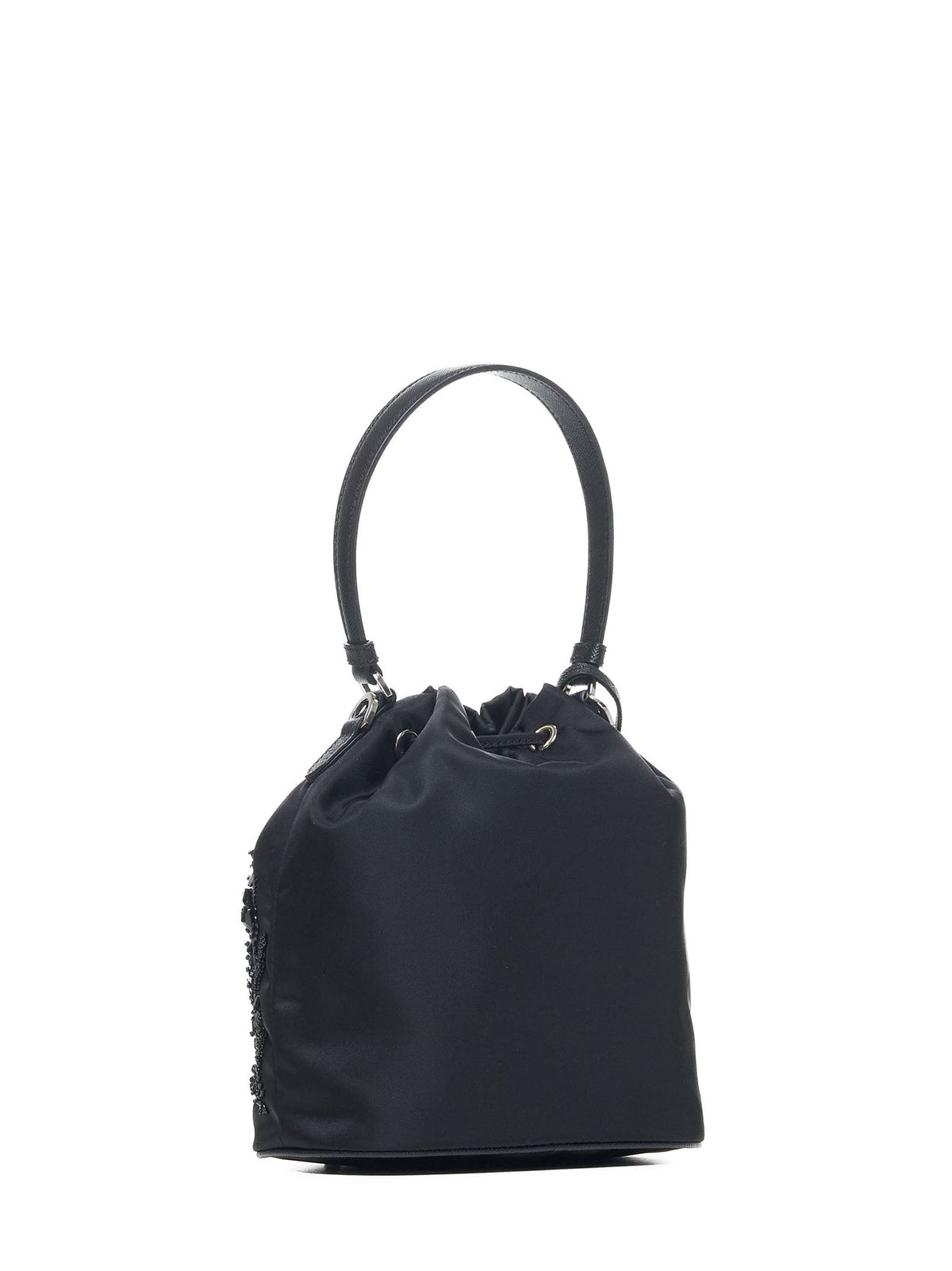 Prada Borse Women Crystals Re-Nylon Mini Bucket Bag