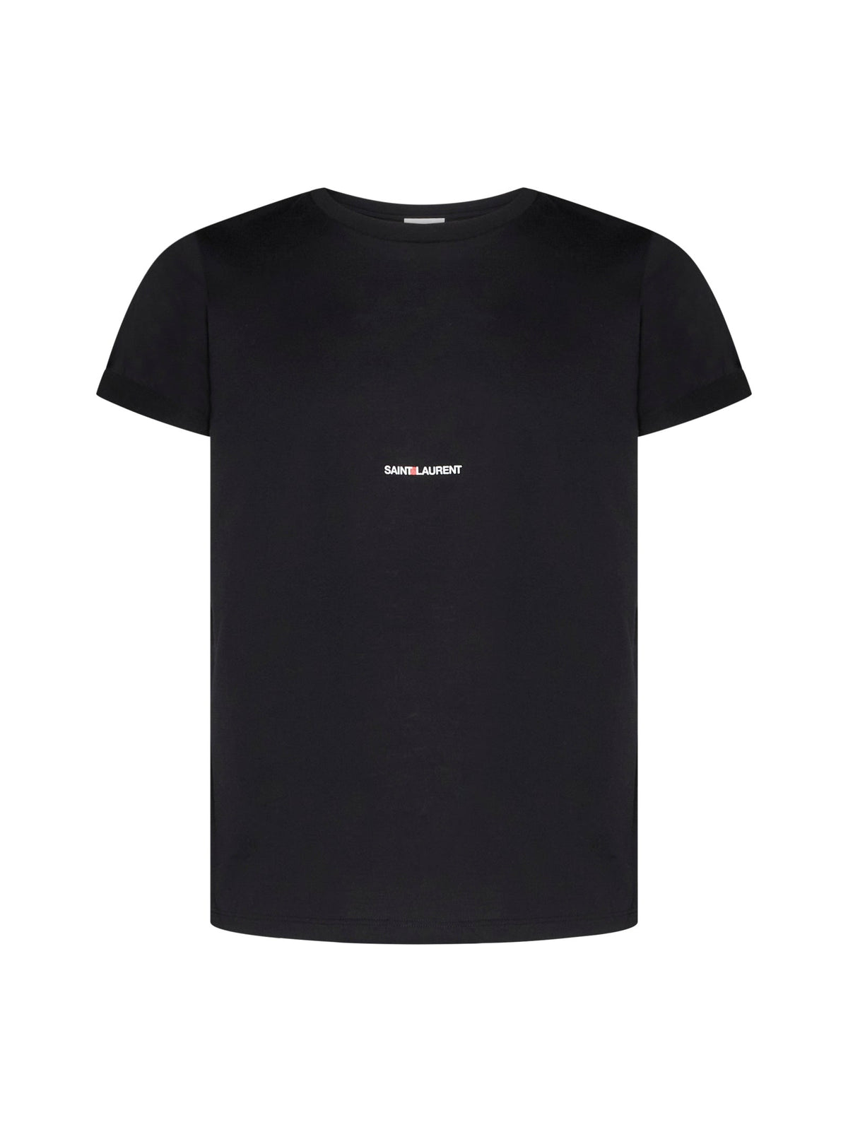 Saint Laurent Men Logo Cotton T-Shirt