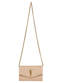 SAINT LAURENT Saint Laurent Women Dark Beige Uptown Chain Wallet