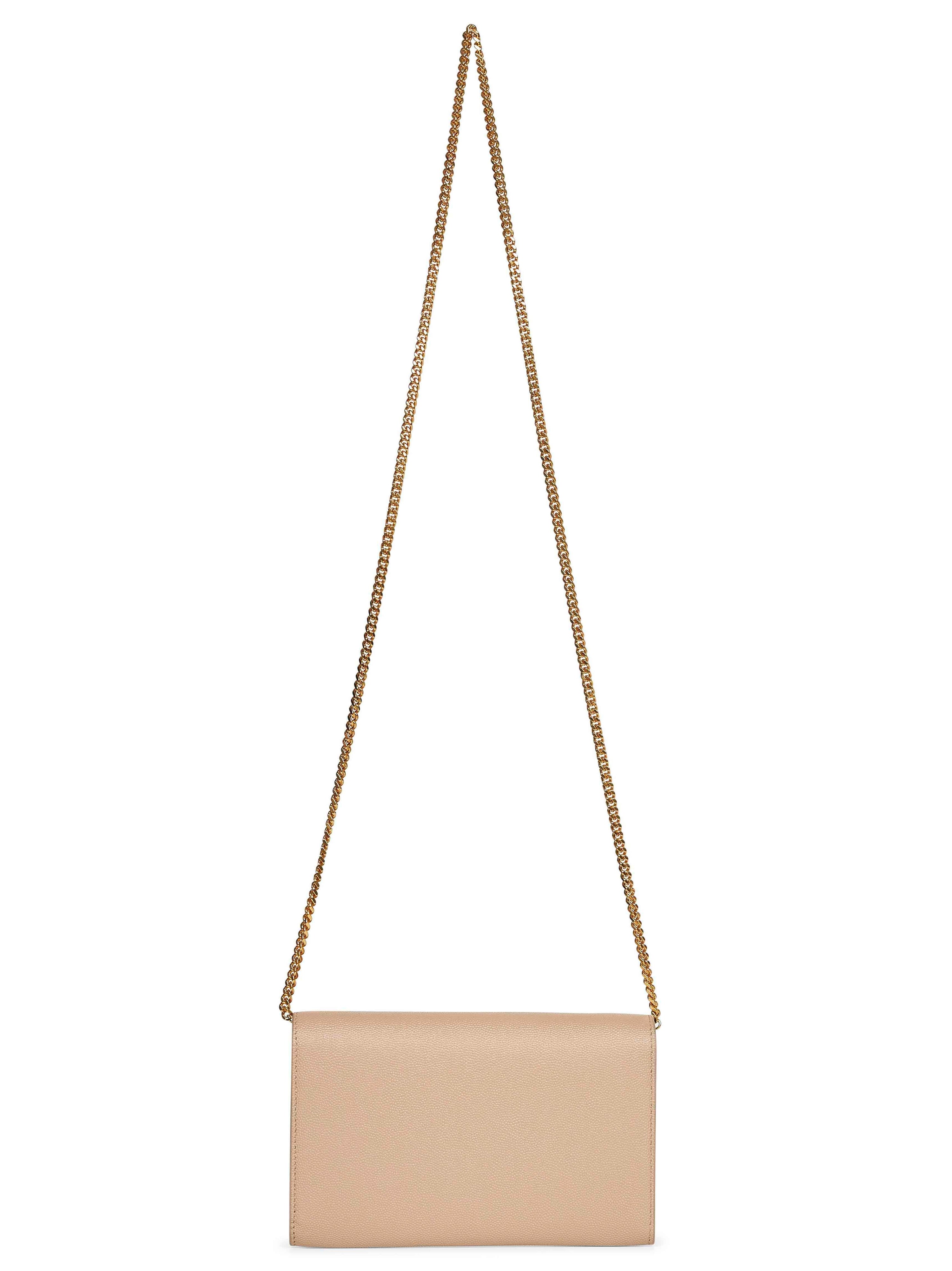 SAINT LAURENT Saint Laurent Women Dark Beige Uptown Chain Wallet