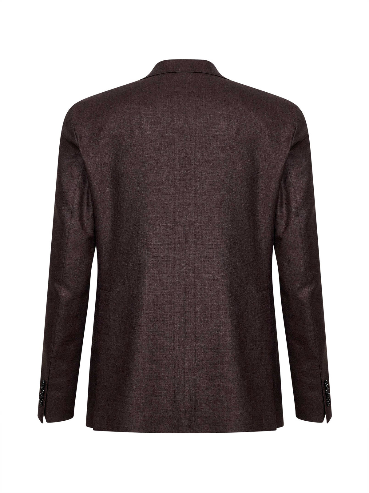 Tagliatore Men Dark Brown Silk And Wool Vesuvio Double-Breasted Blazer