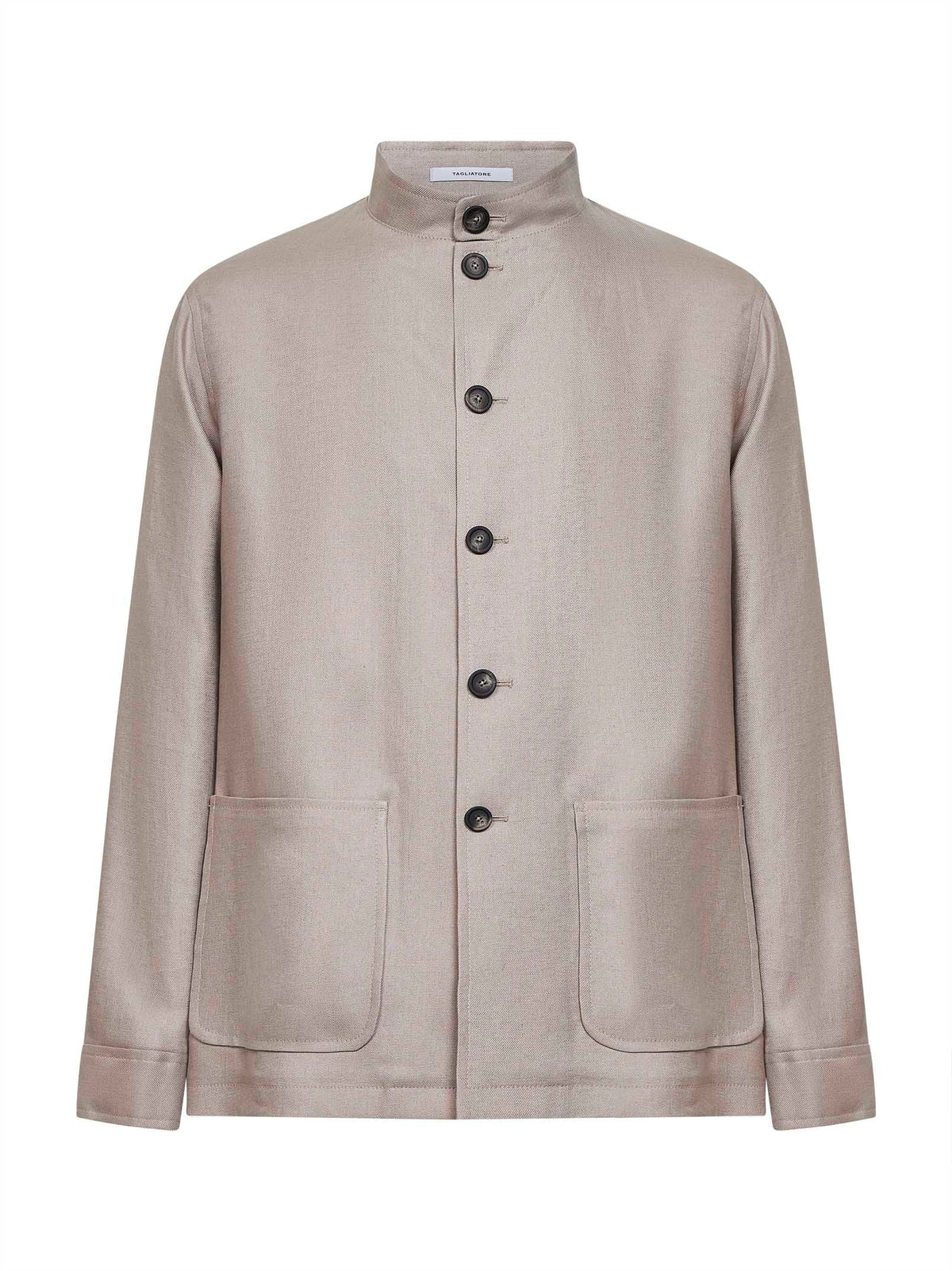 Tagliatore Men Dove Grey Linen Tempest Single-Breasted Jacket