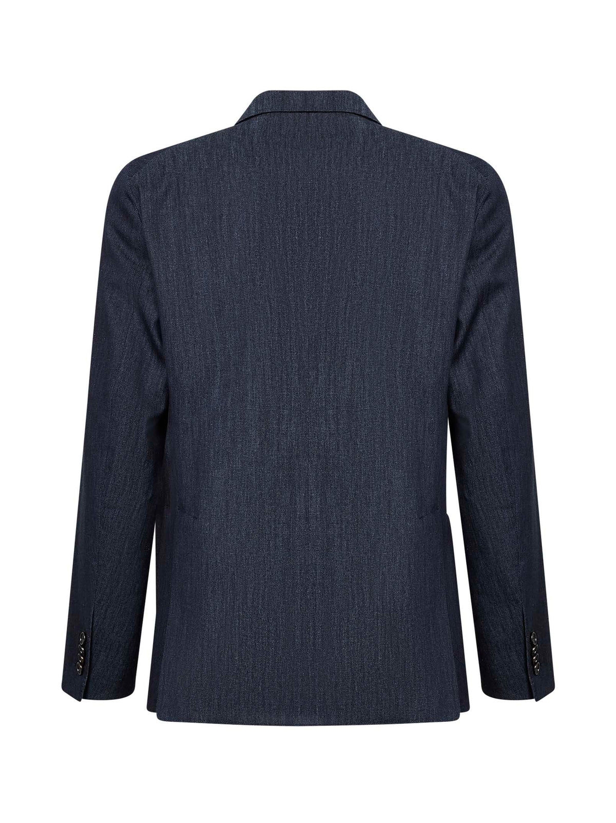 Tagliatore Men Blue Cotton Denim Montecarlo Double-Breasted Blazer