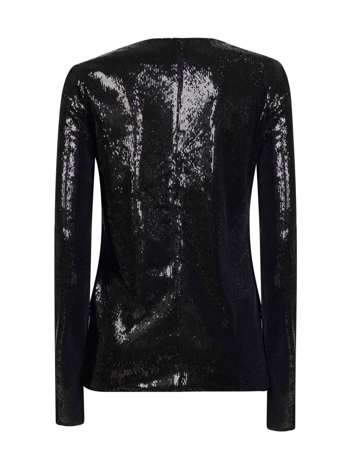 Toteme Women Black Sequin Long-Sleeved Top