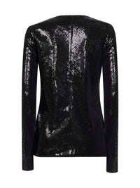 Toteme Women Black Sequin Long-Sleeved Top