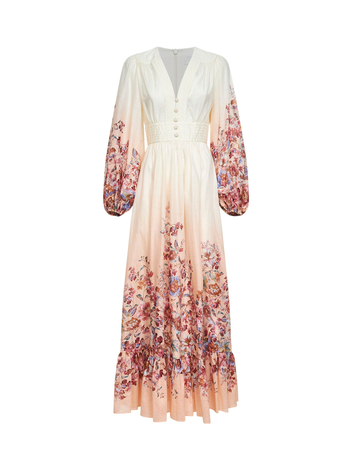 ZIMMERMANN Zimmermann Women Floral-Print Ivory Cotton Awaken Maxi Dress