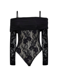 ZIMMERMANN Zimmermann Women Black Lace Rebellion Bodysuit