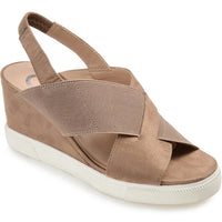 Ronnie Womens Faux Suede Peep-Toe Wedge Sandals9