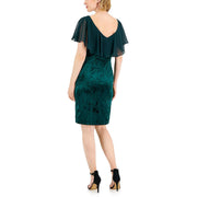 Womens Velvet Chiffon Cocktail and Party Dress