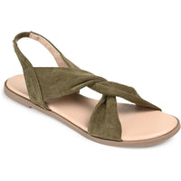 Deleece Womens Laceless Man Made Slingback Sandals 6 Medium Green