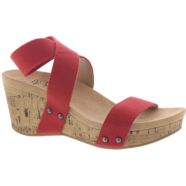 Del Mar Womens Ankle Strap Open Toe Wedge Sandals
