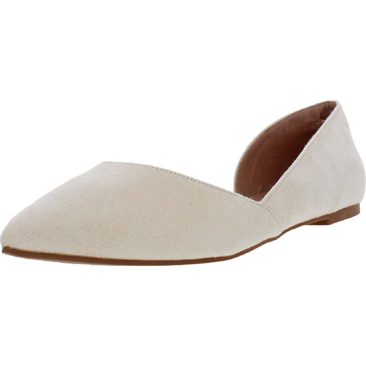 Ester Womens Faux Suede Slip On D'Orsay