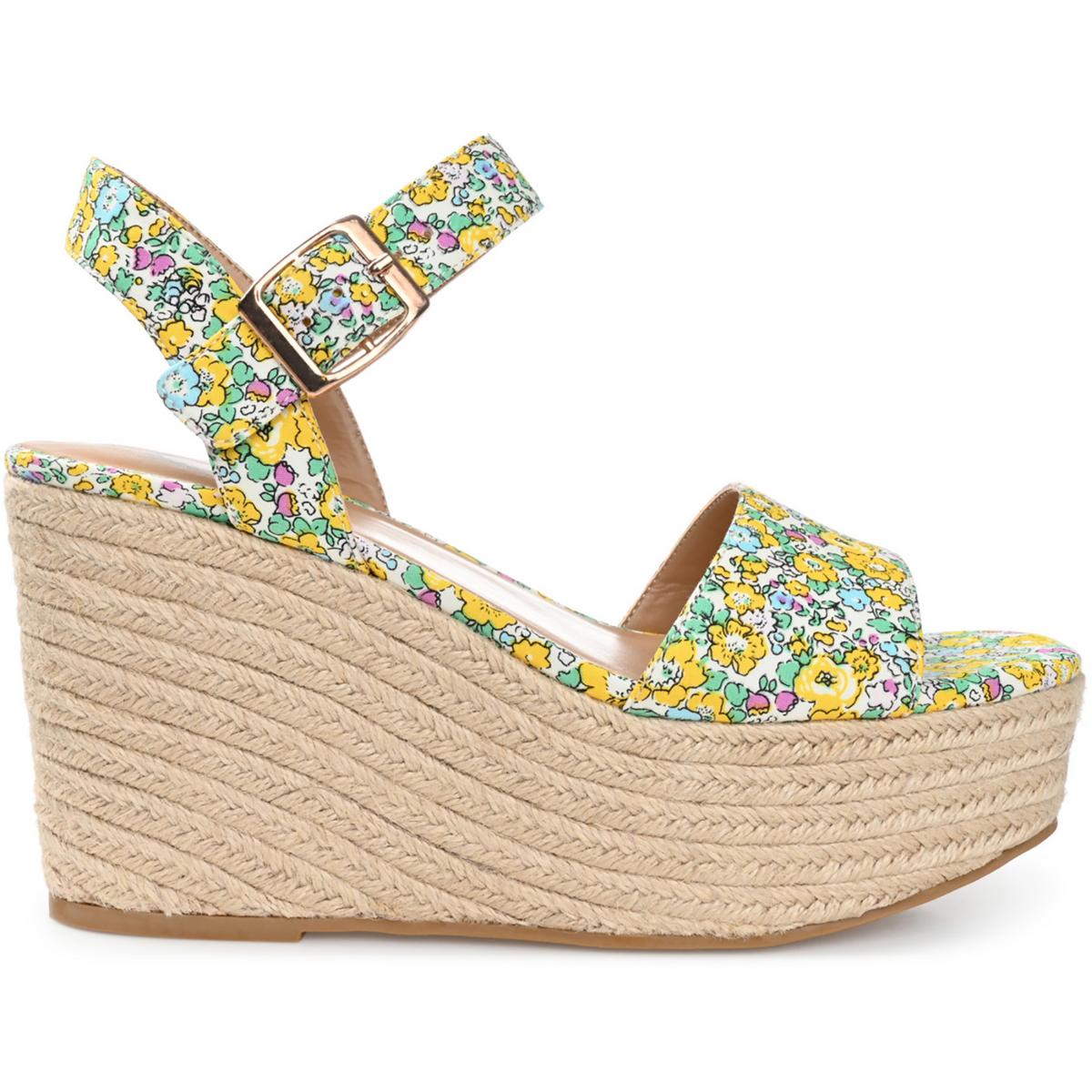 Pearrl Womens Canvas Wedge Sandals