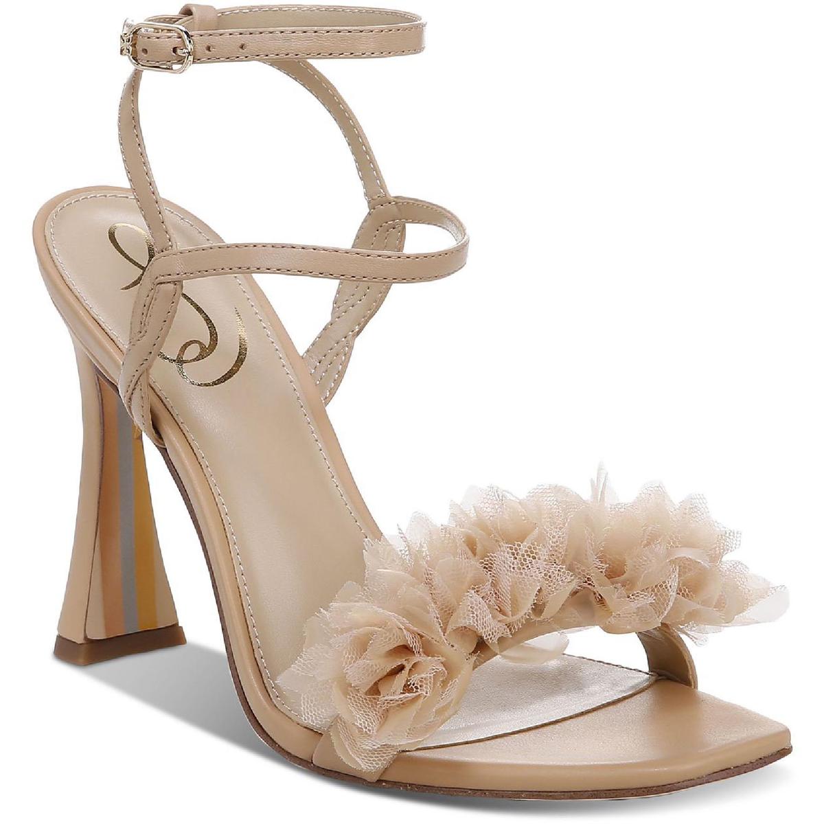 Leilani Womens Buckle Square Toe Heels