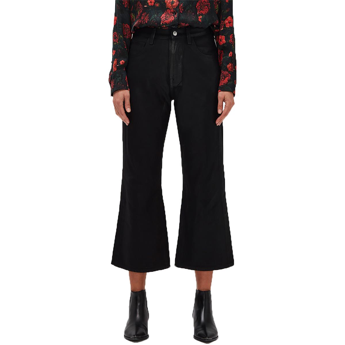 Easy Boy Womens Coated Denim Bootcut Jeans