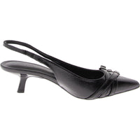 Capeka Womens Faux Leather Pointed Toe Slingback Heels