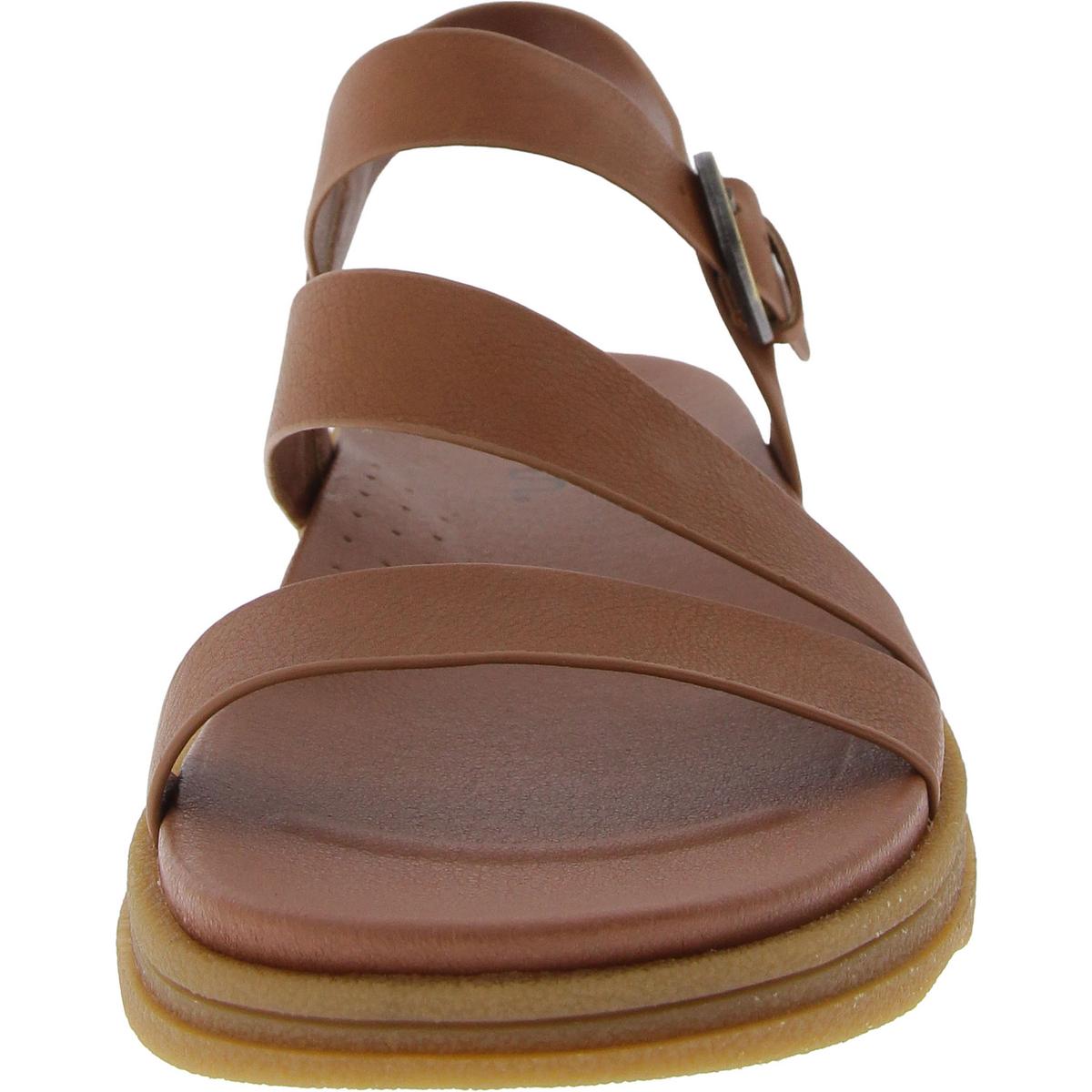 Lainey Womens Leather Strappy Slingback Sandals