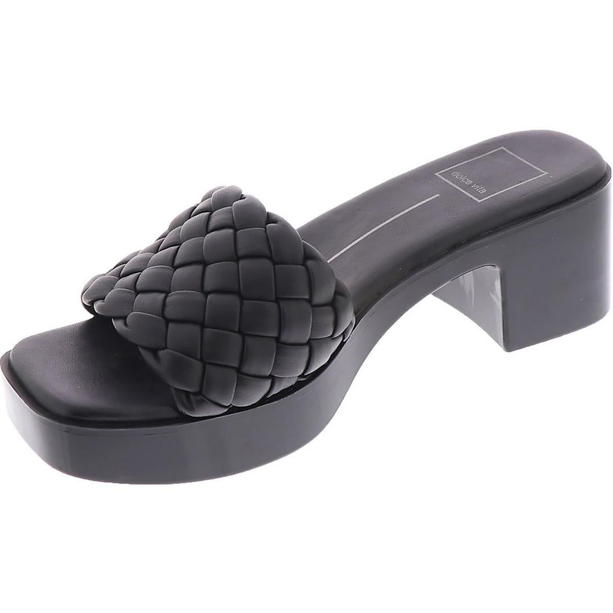 GOLDY Womens Faux Leather Slip On Mule Sandals