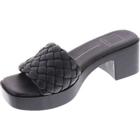 GOLDY Womens Faux Leather Slip On Mule Sandals