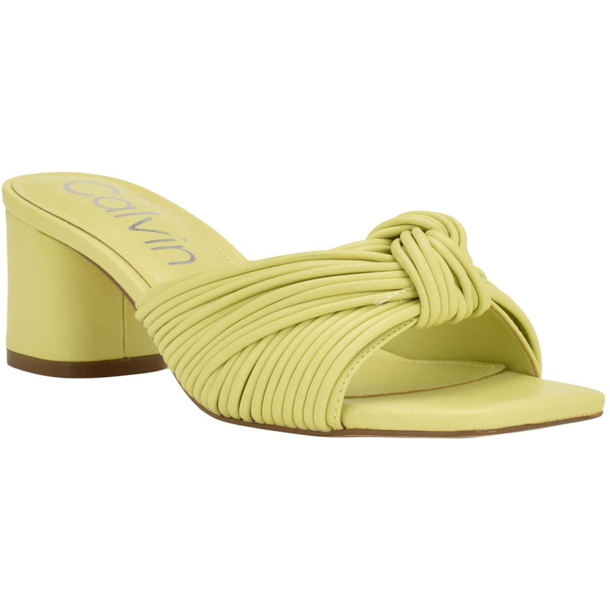 Beanca Womens Faux Leather Slip-On Strappy Sandals