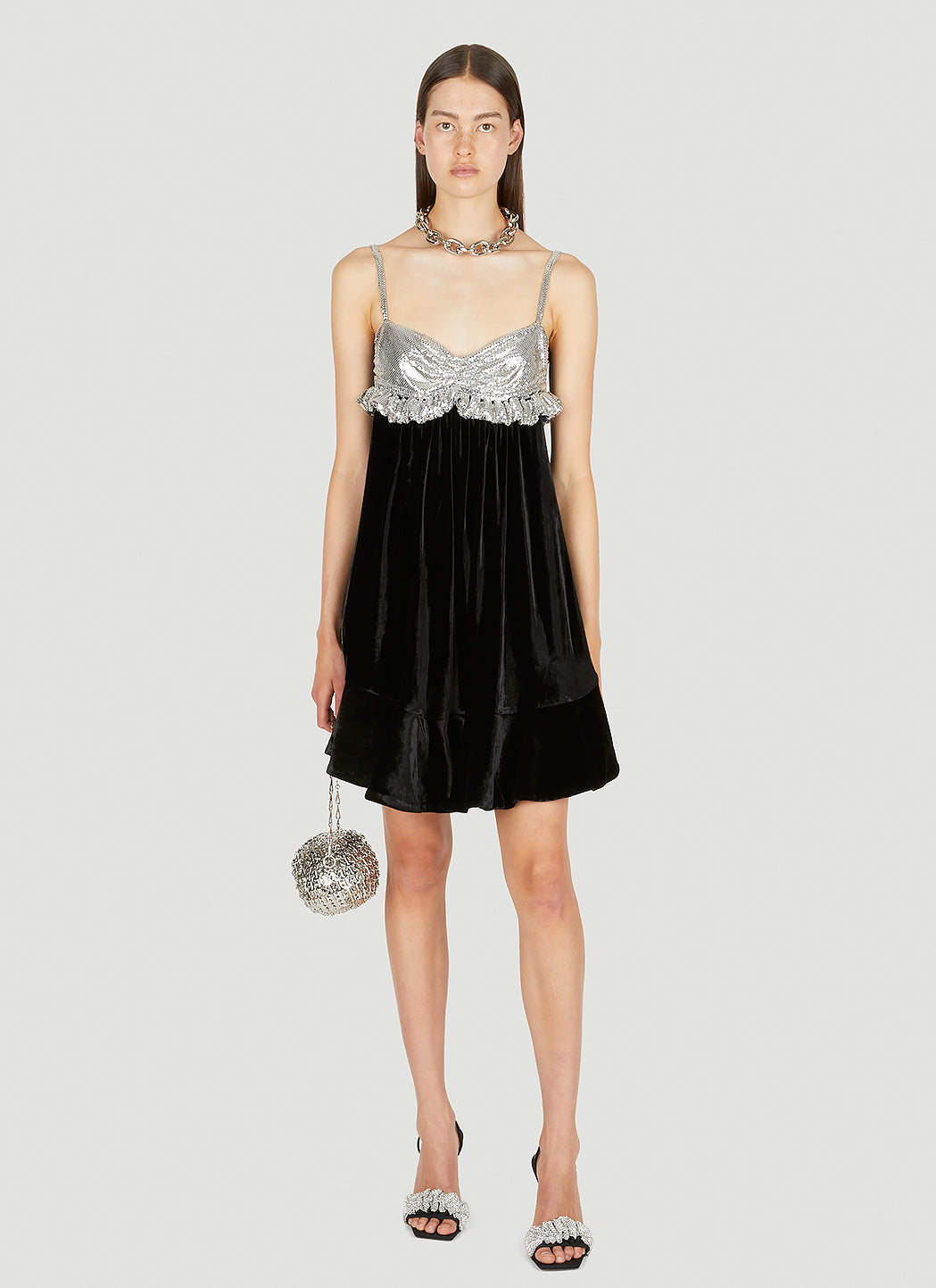 Rabanne Women Chainmail Panel Mini Dress