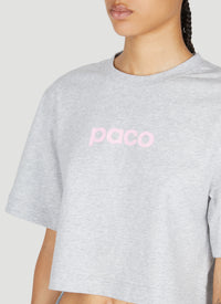 Rabanne Rabanne Women Logo Print Cropped T-Shirt