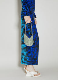 Rabanne Rabanne Women Velvet Zebra Print Skirt