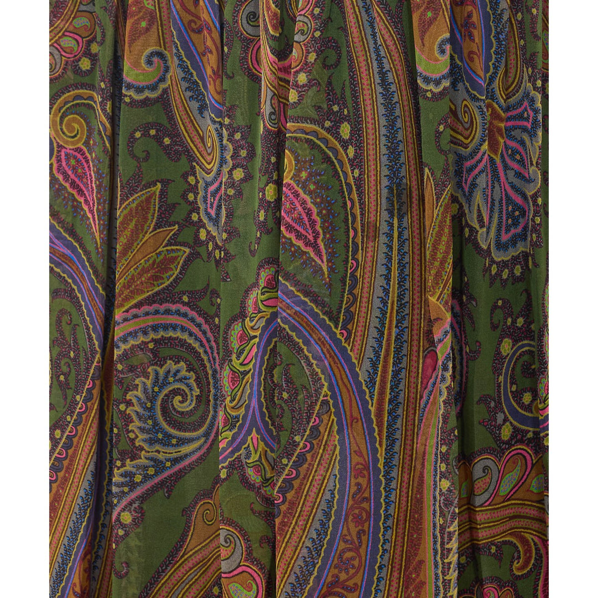 Etro Women Paisley Piazzata Print Silk Long Skirt