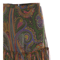 Etro Women Paisley Piazzata Print Silk Long Skirt
