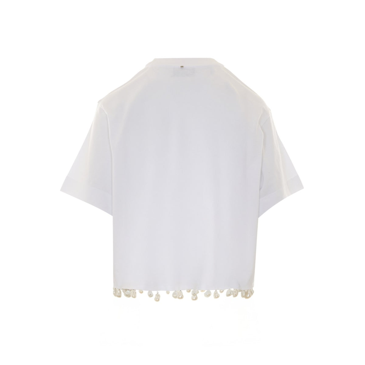 Sportmax Sportmax Women Palmas Crop T-Shirt With Embroidered Pearls