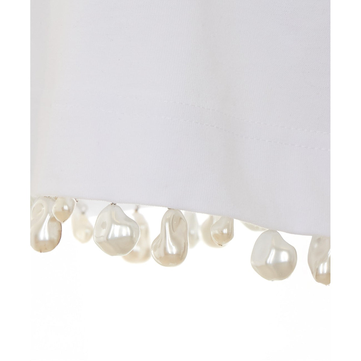 Sportmax Sportmax Women Palmas Crop T-Shirt With Embroidered Pearls