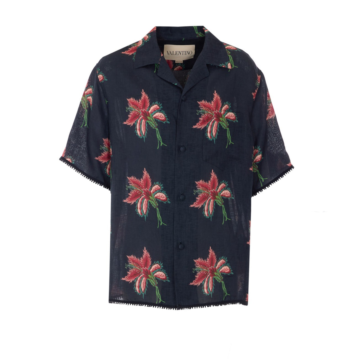 Valentino Garavani Valentino Garavani Men Papier Floral Bowling Shirt