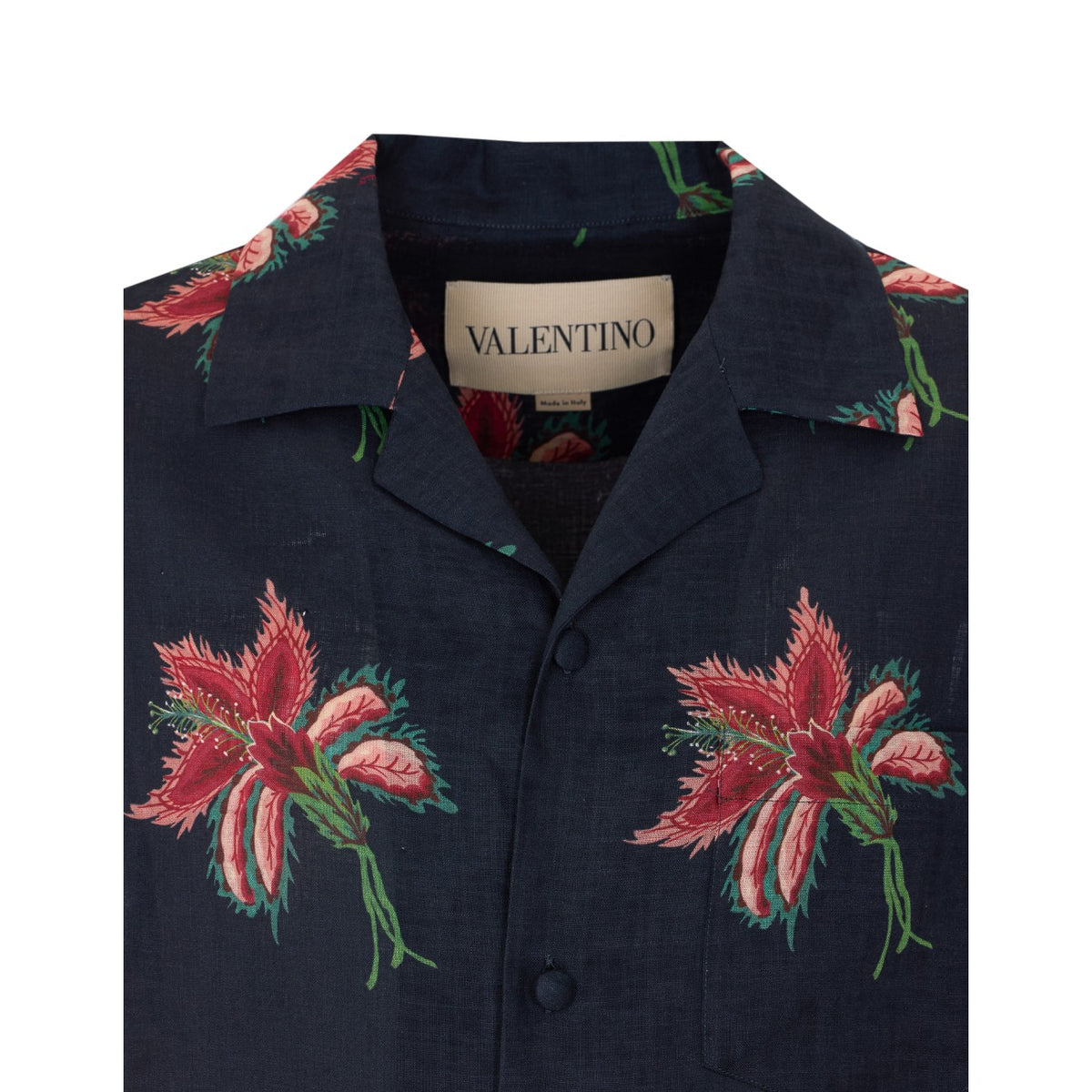 Valentino Garavani Valentino Garavani Men Papier Floral Bowling Shirt