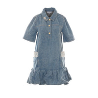 Ganni Women Patchwork Denim Dress