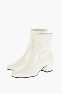Celine Patent Leather Ankle Boots TRIOMPHE With Embossed Logo 5cm
