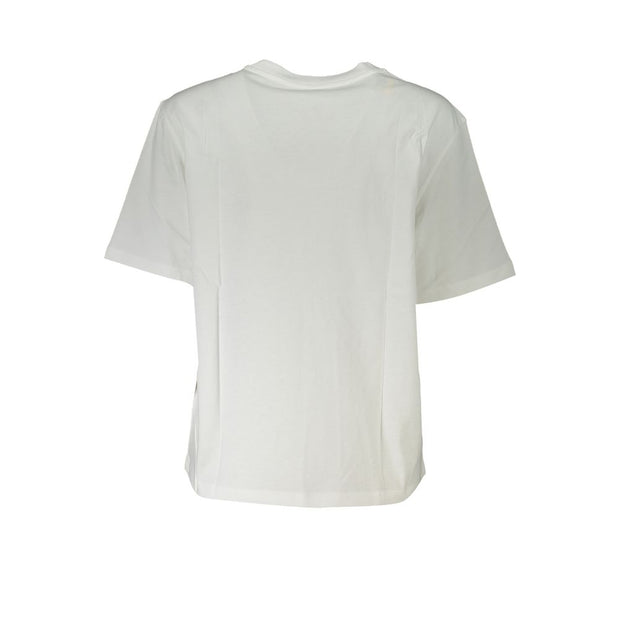 Patrizia Pepe Elegant Short Sleeve Crew Neck T-Shirt with Rhinestone Women's Detail