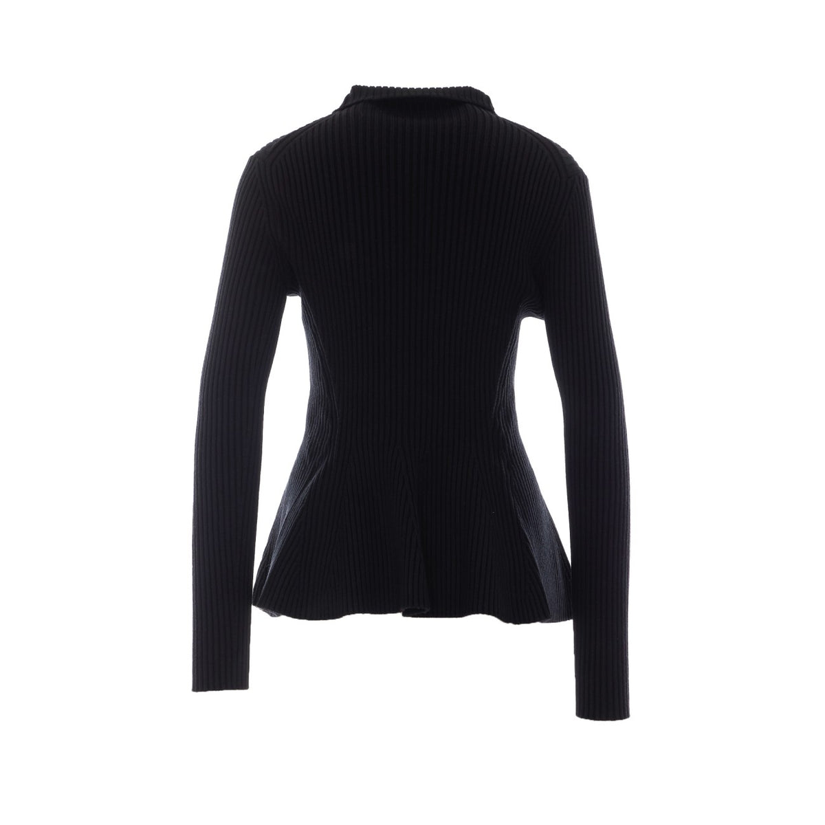 Alaia Women Peplum Cardigan With Enginereed Ribs
